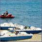 jet skis and pedaloes for hire at Garden of Eden St. Vlas